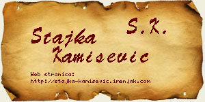 Stajka Kamišević vizit kartica